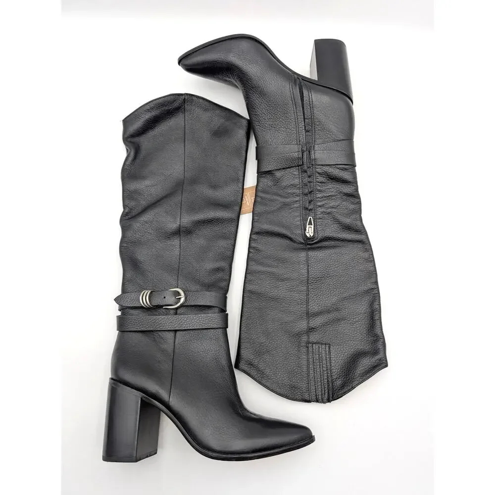 Dolce Vita Tyrone Pointed Toe Knee High Boots Women's Black Size US7 EU37